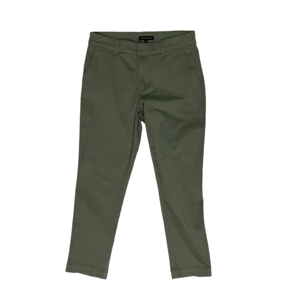 Banana Republic Olive Green Slim-Fit Chino Pants - Size 10